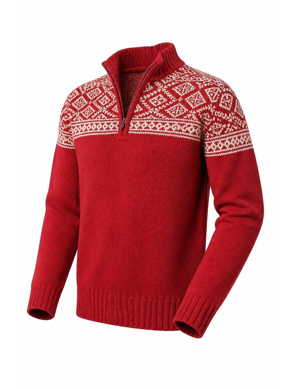 IZOD Men's Red quarter-Zip Pullover Sweater Size Large